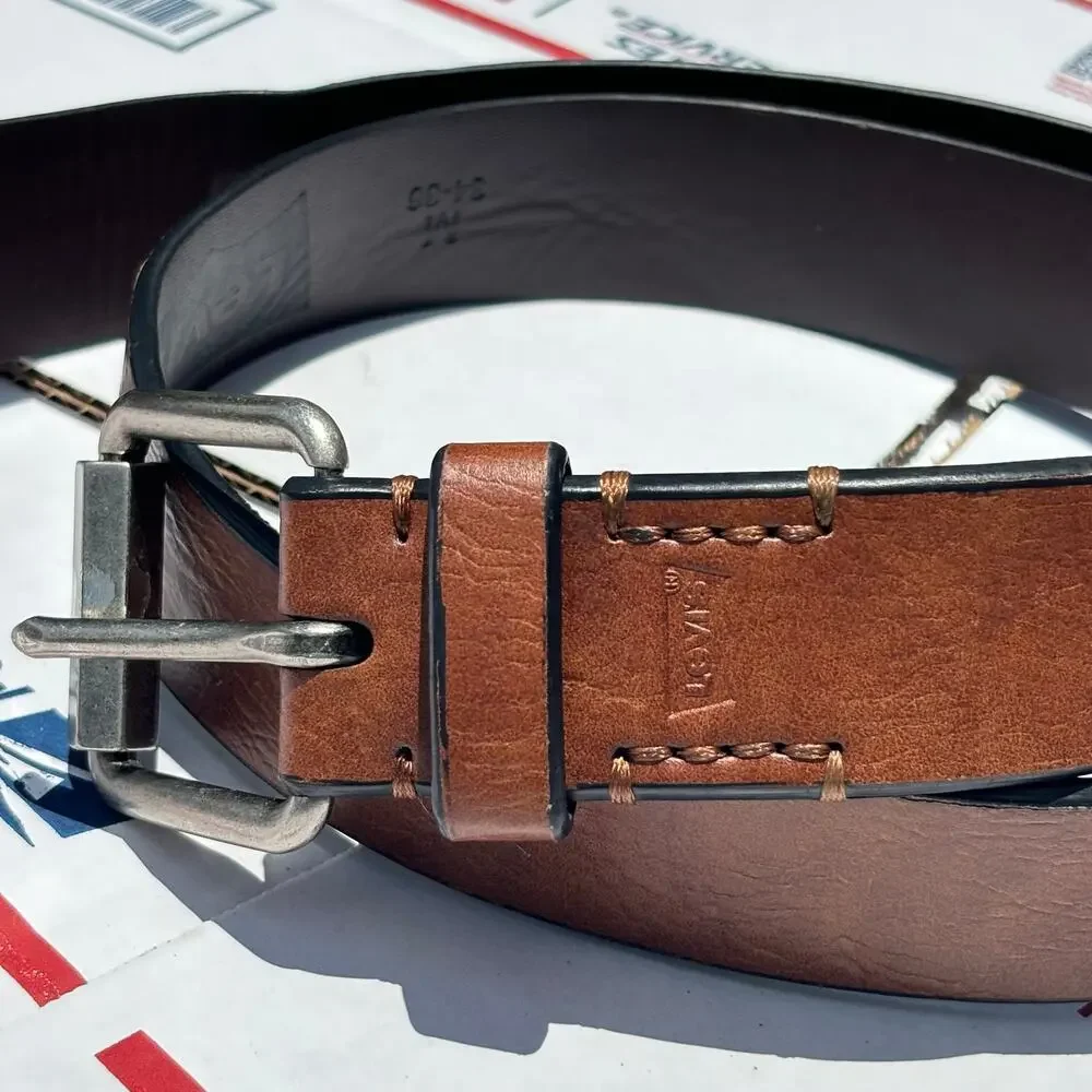 Silver & Brown Levi's Men's Belt